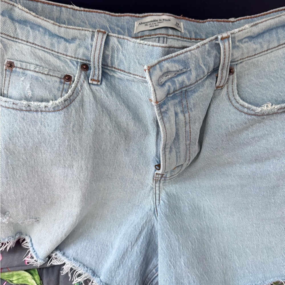 Abercrombie & Fitch Light Blue A-Line Shorts